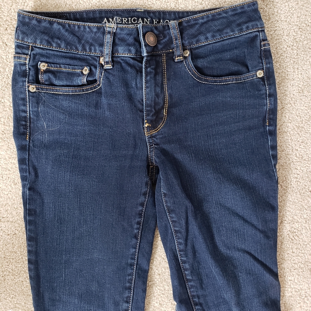 American Eagle Straight Stretch Size 2 Long Jeans